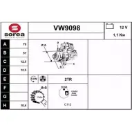 Стартер SNRA Skoda Octavia (A7, 5E3) 3 Хэтчбек 1.2 TSI 86 л.с. 2012 – 2025 H0HNU XI VW9098 QKGX3