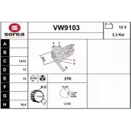 Стартер SNRA 1228737259 O8B0O VW9103 Z5S 4SH