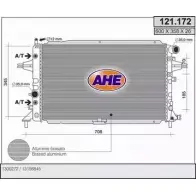 Радиатор охлаждения двигателя AHE 6OV2W7 121.172 1229028099 2JH98 2