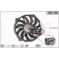 Вентилятор радиатора двигателя AHE 6DJ9HSQ KQ8 ISBL 302.109 1229031419