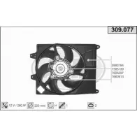 Вентилятор радиатора двигателя AHE 309.077 93Z7KZ 1229032743 6G2C P