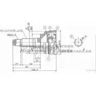 Шрус граната ASHUKI 1230467897 ET 5Y8HU MA-1D0 0HT8VXL