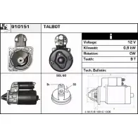 Стартер EDR VRI12 OZVO J46 1230995827 910151