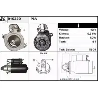 Стартер EDR PUDJ4T3 910220 DF7 8H 1230996397