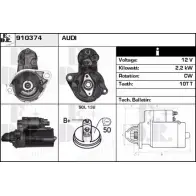 Стартер EDR Audi A6 (C6) 3 Универсал 2.7 Tdi Quattro 180 л.с. 2005 – 2008 910374 J6PDWU2 KF6CH9 C