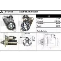 Стартер EDR 910462 Skoda Fabia (5J) 2 Универсал 1.2 TSI 105 л.с. 2010 – 2014 MWREZZ TBU GQR