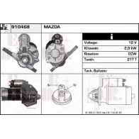 Стартер EDR AZQG S 910468 Mazda Millenia (TA) 1 1993 – 2002 DIBMU