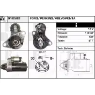 Стартер EDR 910582 48RO8T 1230998629 G BL9G