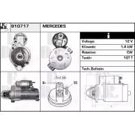 Стартер EDR 4WR8 5W 910717 Mercedes C-Class (W204) 3 Седан 3.5 C 350 (2057) 306 л.с. 2011 – 2014 CVWGBK