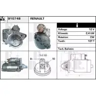 Стартер EDR Renault Laguna (KT) 3 Универсал 3.0 dCi (KT03. KT13) 235 л.с. 2008 – 2015 3LQIN2O 910748 4T CBE2J