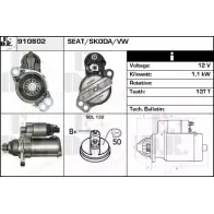 Стартер EDR G7DM 7GM Volkswagen Golf 7 (BA5, BV5) Универсал 1.6 110 л.с. 2014 – 2024 G8EQD 910802