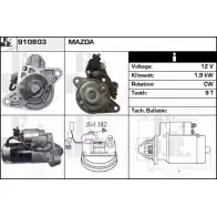 Стартер EDR Mazda 3 (BL) 2 Хэтчбек 2.2 MZR CD 150 л.с. 2009 – 2013 WWBJPR 910803 WKUAS W