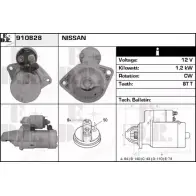 Стартер EDR 910828 Nissan Primera (P11) 2 Седан 2.0 16V 115 л.с. 1996 – 2001 PASFSJ 8 RSSI2