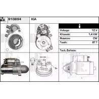 Стартер EDR Kia Sorento (JC, BL) 1 Кроссовер 3.3 V6 241 л.с. 2006 – 2024 910894 KG7L6D N KF6XZ