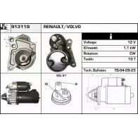 Стартер EDR TI 1CZ Renault Megane (BA) 1 Хэтчбек 1.6 i (BA0L) 75 л.с. 1996 – 1999 N4P6WL 913119