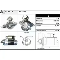 Стартер EDR M E1FF Toyota Corolla (E100) 7 Хэтчбек 3д 1.6 Si (AE101) 114 л.с. 1992 – 1997 OIJV2G 913178