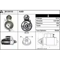 Стартер EDR Audi A6 (C4) 1 1994 – 1997 21R GBJ0 913410 3Z4VN38