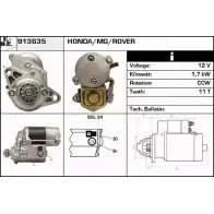 Стартер EDR 913635 Honda Civic 6 (MA, MB) Фастбэк 2.0 TDiC (MB7) 105 л.с. 1998 – 2000 H3O7G U7Y A3