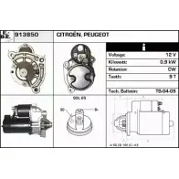 Стартер EDR Peugeot 206 1 (2AC) Хэтчбек 1.4 16V 88 л.с. 2003 – 2025 913850 JICF1T Q QDL9OW