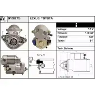 Стартер EDR 2VWINT I Toyota Supra 913875 4WJOJ8