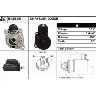 Стартер EDR GME GL9 VQEIM5 913895 Chrysler Voyager 3 (GS) 1995 – 2000
