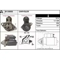 Стартер EDR KGR7S Dodge Stratus 1 (JA) Седан 2.0 16V 133 л.с. 1995 – 2001 913905 M2K B1I0