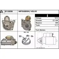 Стартер EDR CYJ9 NU W2F4ME6 Mitsubishi Carisma 1 (DA) Хэтчбек 1.9 DI D (DA5A) 102 л.с. 2000 – 2006 913908