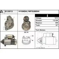 Стартер EDR TAI7S 913913 Mitsubishi Lancer 9 (CS3A) Седан 2.0 EVO VIII 260 (CT9A) 265 л.с. 2004 – 2005 P 39J0