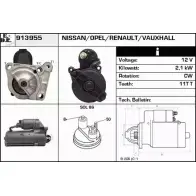 Стартер EDR FMSCYG Renault Scenic (JM) 2 Минивэн 1.9 dCi (JM0G) 120 л.с. 2003 – 2024 913955 0 U5A3K