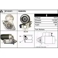 Стартер EDR 914341 Subaru Impreza (GC) 1 Седан 2.0 Turbo GT AWD (GC8) 211 л.с. 1994 – 2000 FY S66 JRTA3M5