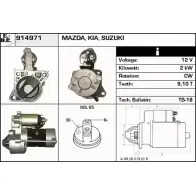 Стартер EDR NFUAG Mazda 626 (GW) 5 Универсал 2.0 TD 110 л.с. 2000 – 2002 914971 ZY4 Z0