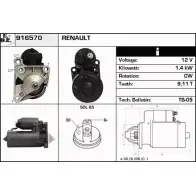 Стартер EDR Renault Megane (BA) 1 Хэтчбек 2.0 i (BA0G) 114 л.с. 1996 – 2003 X CCRHC 916570 97JH5