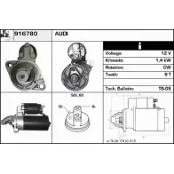 Стартер EDR S WUU99 J7KM7G Audi A4 (B5) 1 Седан 2.4 150 л.с. 1995 – 1997 916780