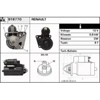 Стартер EDR UFC R1RO KHRGS3K Renault Megane (LA) 1 Седан 2.0 115 л.с. 1998 – 2001 918770