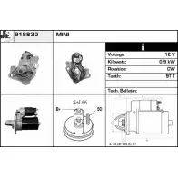 Стартер EDR V8EE1 918830 Mini Cooper (R50, R53) 1 Хэтчбек 1.6 S Works 203 л.с. 2003 – 2005 TO 2Q6