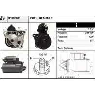 Стартер EDR RR65S EVT J98 Renault Megane (EM) 2 Кабриолет 2.0 139 л.с. 2003 – 2007 918860