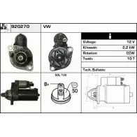 Стартер EDR Volkswagen Transporter (T5) 5 Грузовик 2.5 TDI 4motion 174 л.с. 2004 – 2009 A23JE SP 920270 VWSIVP