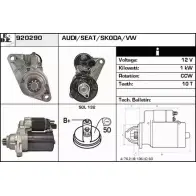 Стартер EDR 920290 XT8C1C Volkswagen Golf Plus (5M1, 521) 1 Хэтчбек 1.4 16V 75 л.с. 2005 – 2006 IGN4 D