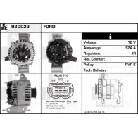 Генератор EDR AJ1992W T 872UM Ford Mondeo 3 (GE, B4Y) Седан 2.5 V6 24V 170 л.с. 2000 – 2007 930023