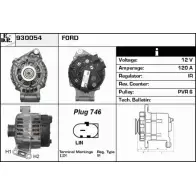 Генератор EDR IKOX9I Ford B-Max 1 (CB2, JK) Минивэн 1.4 LPG 87 л.с. 2013 – 2024 930054 9U BB7