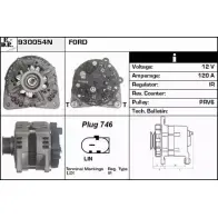 Генератор EDR Ford B-Max 1 (CB2, JK) Минивэн 1.4 LPG 87 л.с. 2013 – 2024 930054N 8535OF Z YYFO2B