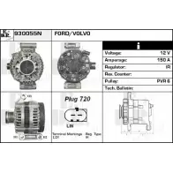 Генератор EDR PHW2TV T R36GVM 930055N Ford Mondeo 4 (CA2, BA7) Универсал 2.0 145 л.с. 2007 – 2015