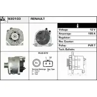 Генератор EDR Renault Espace (JK0) 4 Минивэн 2.0 (JK09) 136 л.с. 2002 – 2024 JRMS9 930103 7H WH8