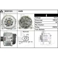 Генератор EDR QJQ5ZP C9 CMN0 Audi A4 (B7) 3 Универсал 3.0 Tdi Quattro 204 л.с. 2004 – 2008 930124