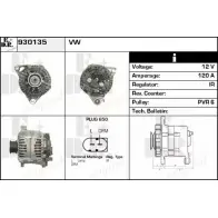 Генератор EDR ZQCL SOF XRRQO Volkswagen Passat (B5) 3 Универсал 2.3 VR5 Syncro/4motion 150 л.с. 1997 – 2000 930135