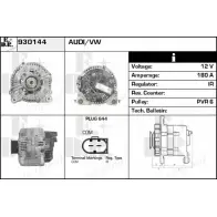 Генератор EDR R13 PWGB Volkswagen Touareg (7LA, 7L6, 7L7) 1 Внедорожник 3.0 V6 TDI 225 л.с. 2004 – 2010 GCA5X 930144