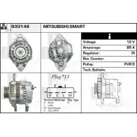 Генератор EDR 930148 Mitsubishi Lancer 10 (CZ4A) Седан 1.5 Bifuel 109 л.с. 2010 – 2024 0LERQ5 Z Y57L5SF