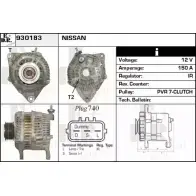 Генератор EDR 930183 Nissan Navara (D40) 2 Пикап ESH95 GL UVY