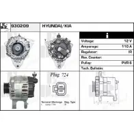 Генератор EDR Hyundai Sonata (EF) 4 Седан 2.7 V6 173 л.с. 2001 – 2004 O73 5Q ELMK64X 930209