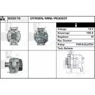 Генератор EDR 930276 ZJLGHKE 6EY 95 Peugeot 308 2 (T9, 4C) Хэтчбек 1.6 156 л.с. 2013 – 2024